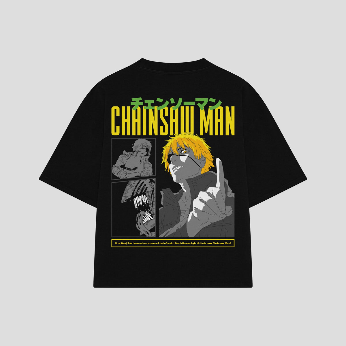 Playera streetwear premium de anime y gaming ExtraLife MX, corte oversized drop shoulder ligero y fresco en color Deep Black y Off-White, moda urbana mexicana de culto.