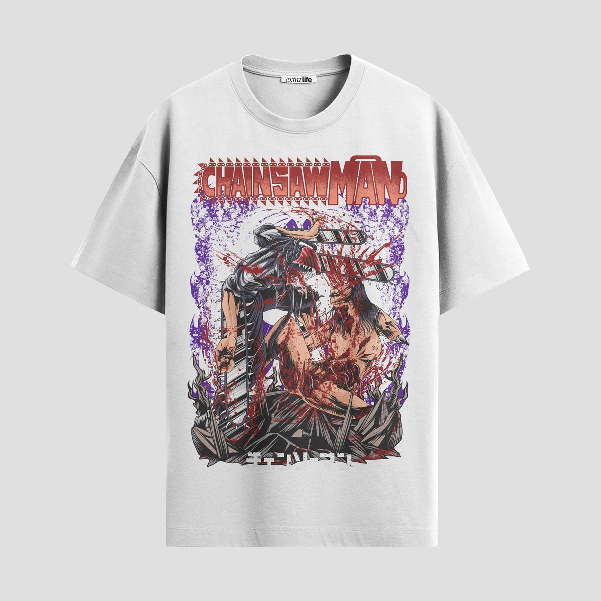 Playera urbana de anime y gaming ExtraLife MX, corte Classic Premium unisex ligero y transpirable en color Deep Black y Pure White, ropa de uso diario para gym y casual.