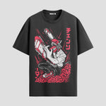 Playera urbana de anime y gaming ExtraLife MX, corte Standard Fit unisex ligero y transpirable en color Deep Black y Pure White, ropa de uso diario para gym y casual.