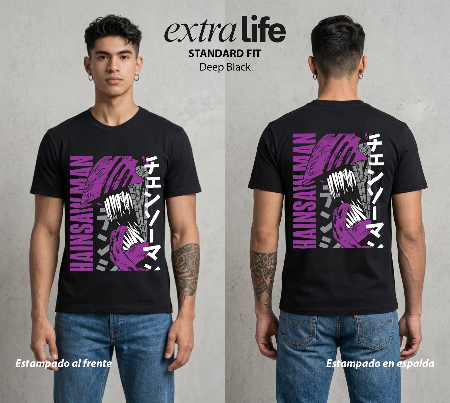 El Contrato Infernal | El Heroe de la Sierra #00410 - Playera Standard Fit | Deep Black - Foto en modelo