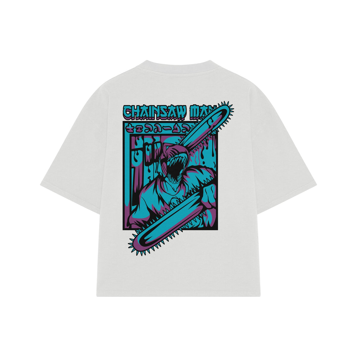 Playera streetwear premium de anime y gaming ExtraLife MX, corte oversized drop shoulder ligero y fresco en color Deep Black y Off-White, moda urbana mexicana de culto.