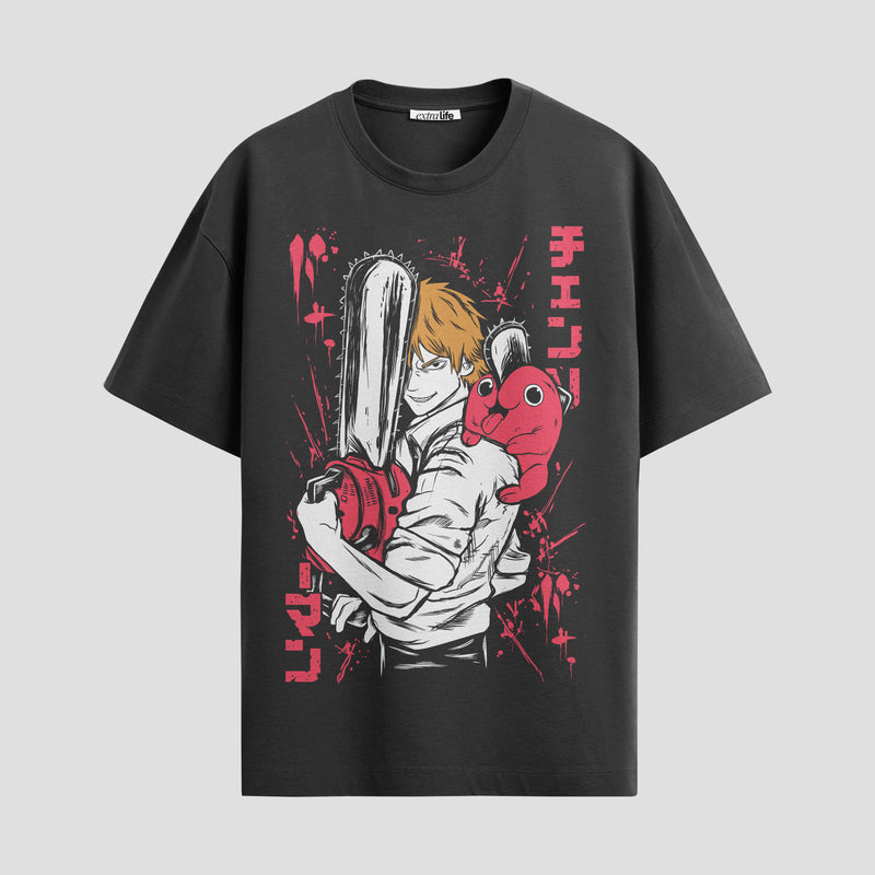 Playera urbana de anime y gaming ExtraLife MX, corte Standard Fit unisex ligero y transpirable en color Deep Black y Pure White, ropa de uso diario para gym y casual.