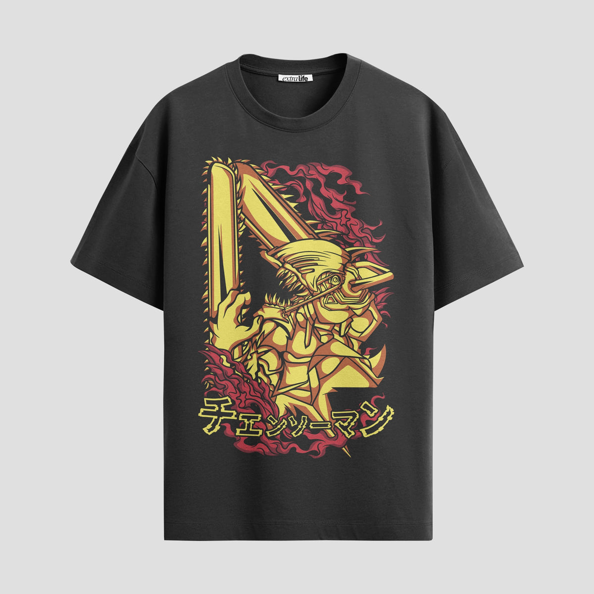 Playera urbana de anime y gaming ExtraLife MX, corte Classic Premium unisex ligero y transpirable en color Deep Black y Pure White, ropa de uso diario para gym y casual.