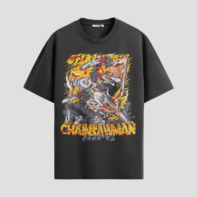 Playera urbana de anime y gaming ExtraLife MX, corte Standard Fit unisex ligero y transpirable en color Deep Black y Pure White, ropa de uso diario para gym y casual.