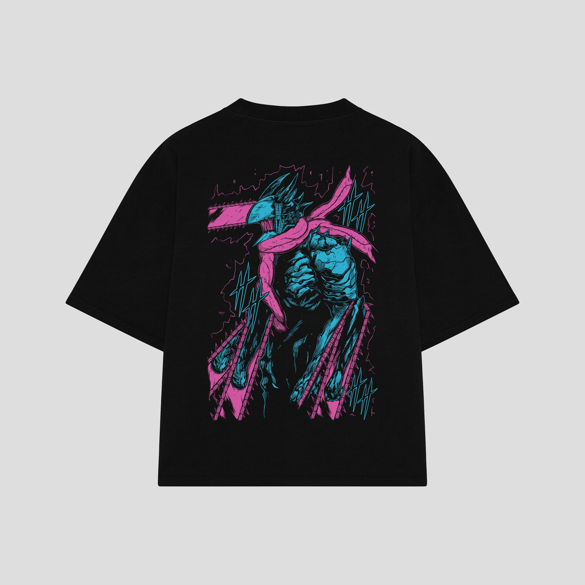 Playera streetwear premium de anime y gaming ExtraLife MX, corte oversized drop shoulder ligero y fresco en color Deep Black y Off-White, moda urbana mexicana de culto.