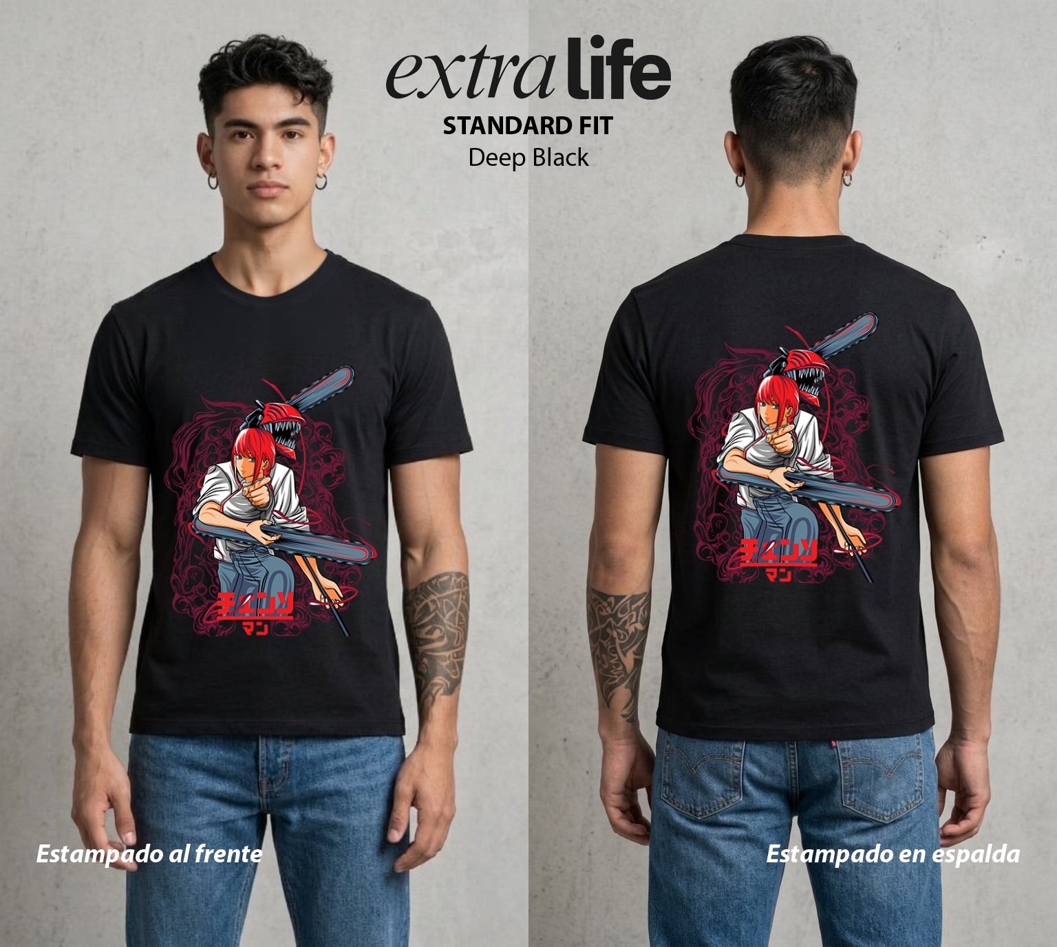 El Contrato Infernal | El Control Absoluto #00425 - Playera Standard Fit | Deep Black - Foto en modelo