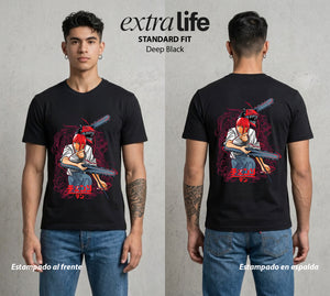 El Contrato Infernal | El Control Absoluto #00425 - Playera Standard Fit | Deep Black - Foto en modelo