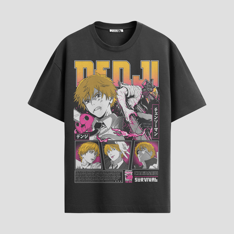 Playera urbana de anime y gaming ExtraLife MX, corte Standard Fit unisex ligero y transpirable en color Deep Black y Pure White, ropa de uso diario para gym y casual.