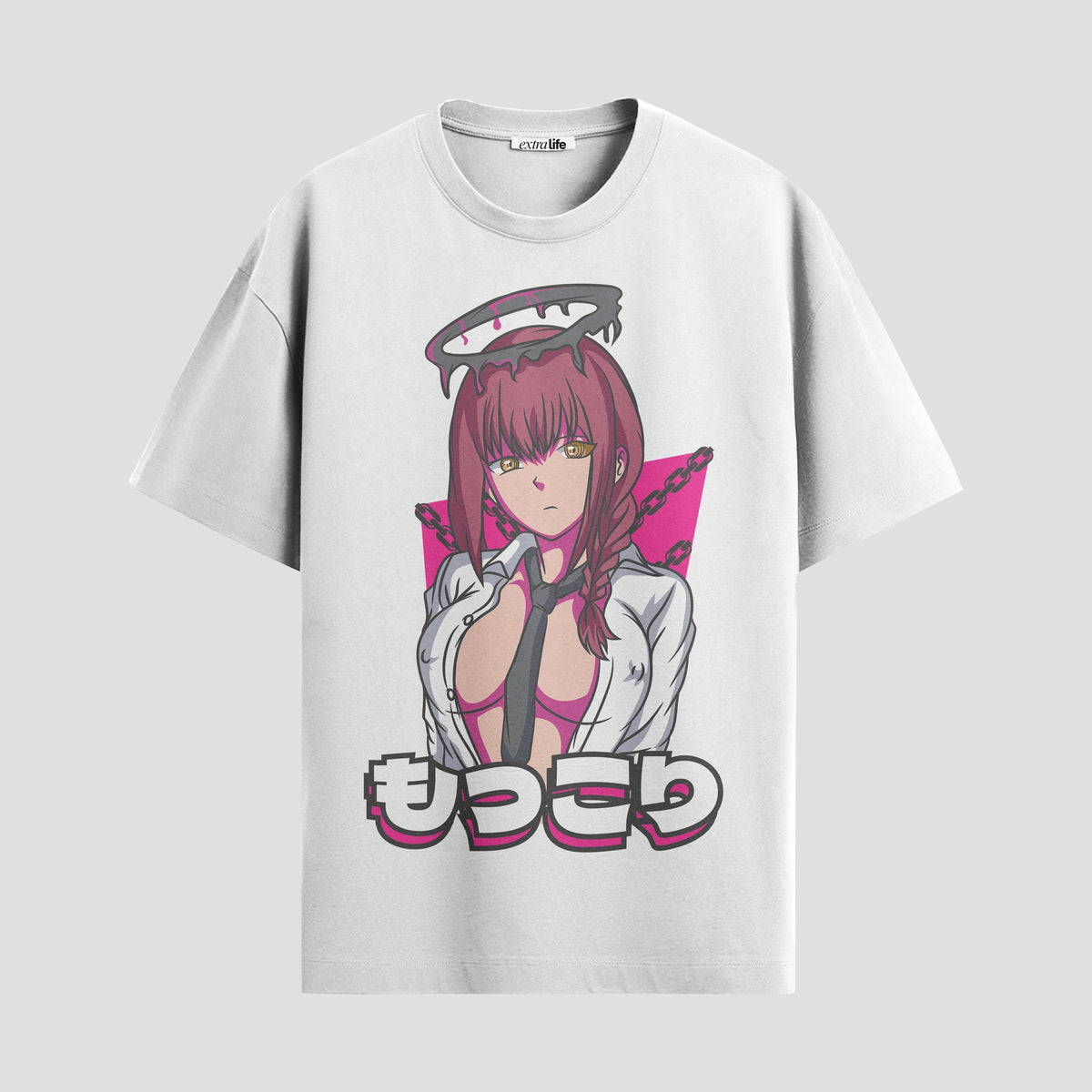 Playera urbana de anime y gaming ExtraLife MX, corte Classic Premium unisex ligero y transpirable en color Deep Black y Pure White, ropa de uso diario para gym y casual.