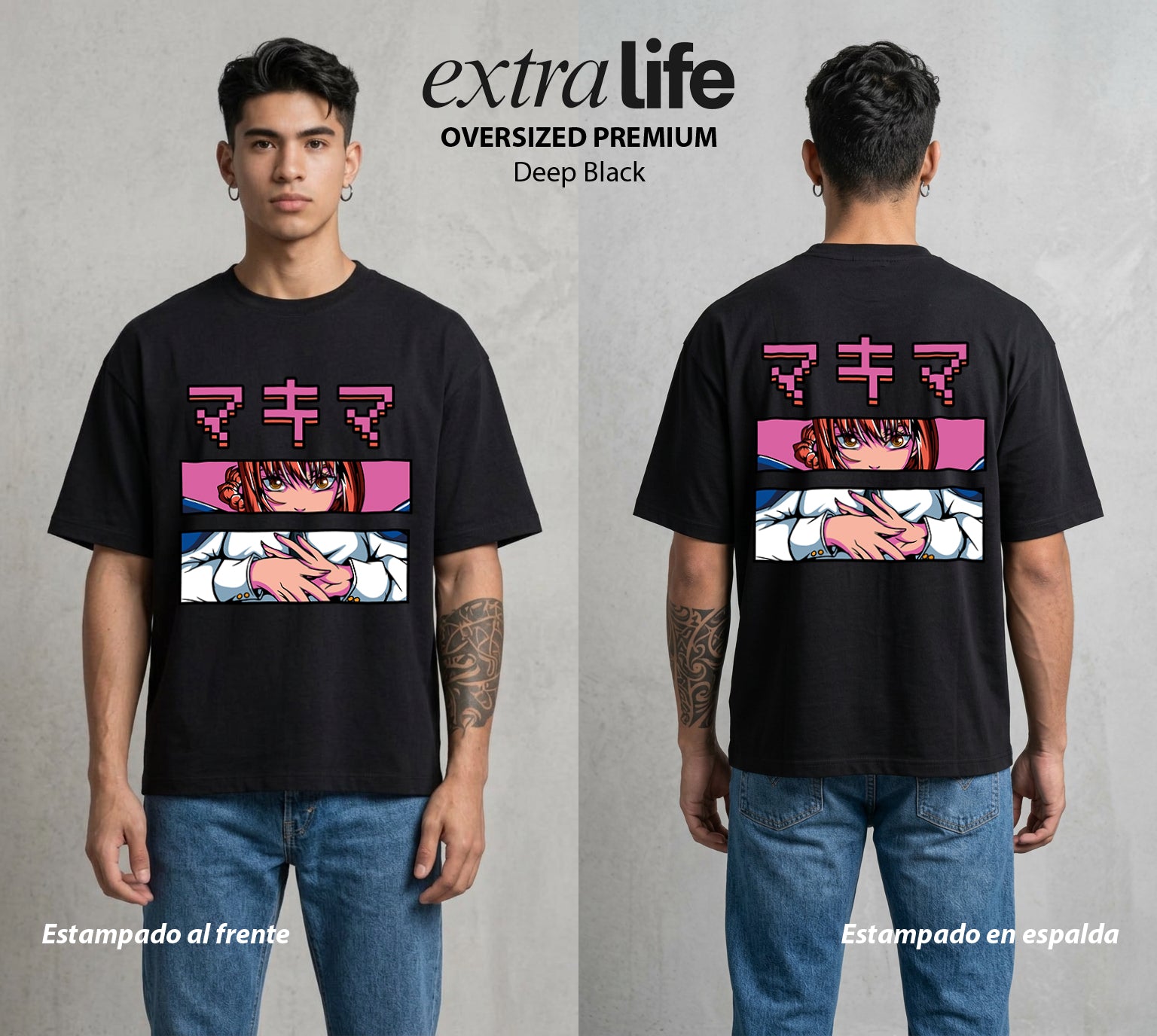 El Contrato Infernal | La Manipuladora Total #00442 - Playera Oversized Premium | Deep Black - Foto en modelo