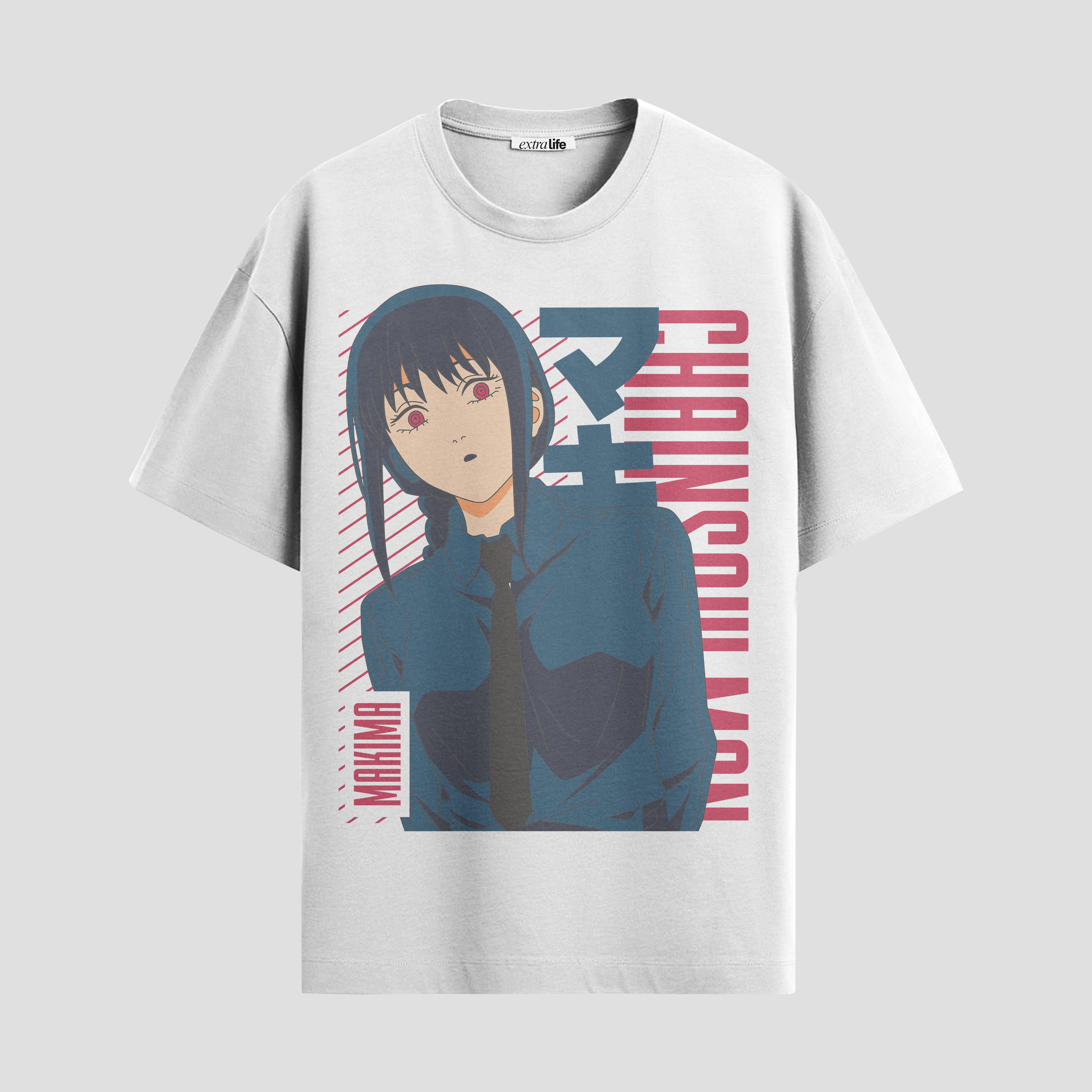 Playera urbana de anime y gaming ExtraLife MX, corte Standard Fit unisex ligero y transpirable en color Deep Black y Pure White, ropa de uso diario para gym y casual.