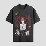 Playera urbana de anime y gaming ExtraLife MX, corte Standard Fit unisex ligero y transpirable en color Deep Black y Pure White, ropa de uso diario para gym y casual.
