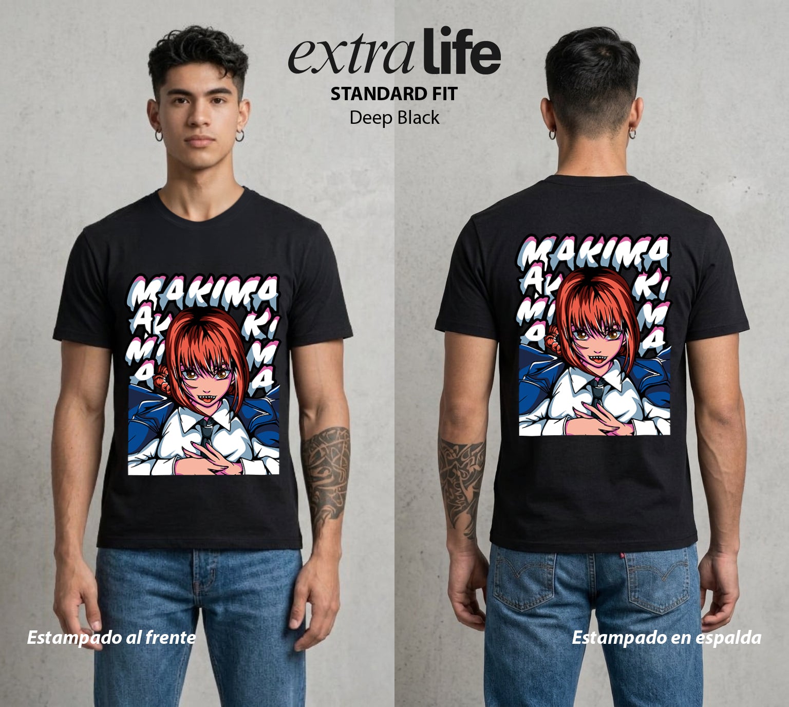 El Contrato Infernal | El Control Absoluto #00445 - Playera Standard Fit | Deep Black - Foto en modelo