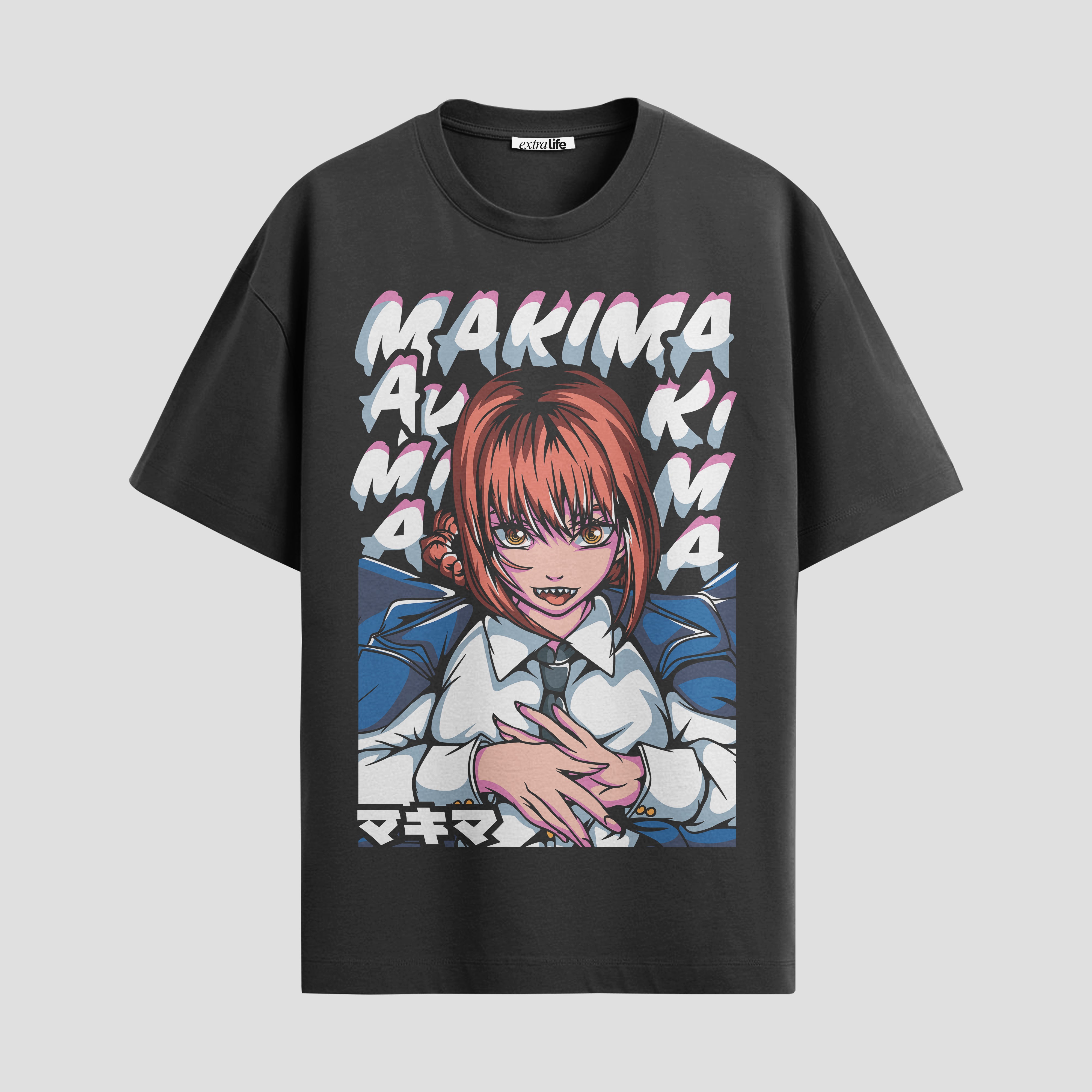 Playera urbana de anime y gaming ExtraLife MX, corte Standard Fit unisex ligero y transpirable en color Deep Black y Pure White, ropa de uso diario para gym y casual.