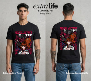 El Contrato Infernal | El Cachorro de Sierra #00446 - Playera Standard Fit | Deep Black - Foto en modelo