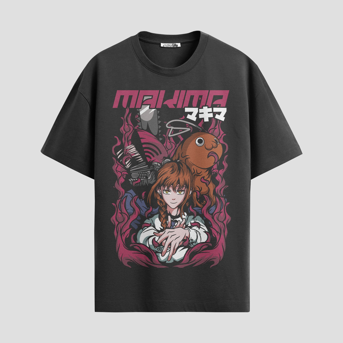 Playera urbana de anime y gaming ExtraLife MX, corte Classic Premium unisex ligero y transpirable en color Deep Black y Pure White, ropa de uso diario para gym y casual.