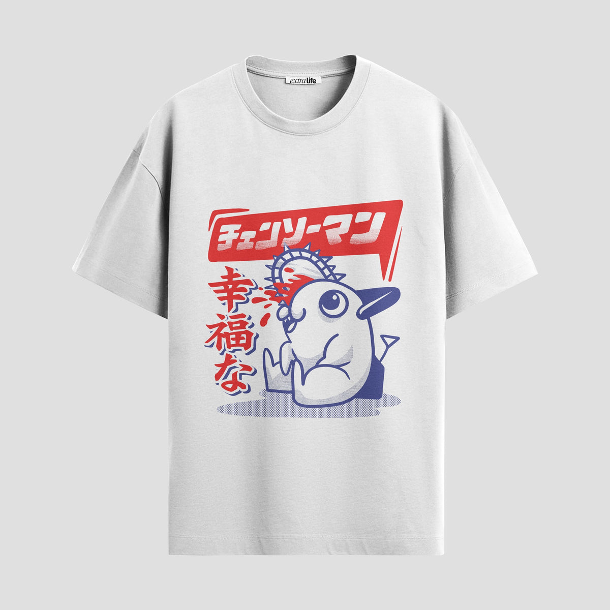 Playera urbana de anime y gaming ExtraLife MX, corte Classic Premium unisex ligero y transpirable en color Deep Black y Pure White, ropa de uso diario para gym y casual.