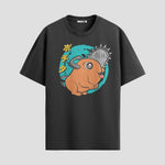 Playera urbana de anime y gaming ExtraLife MX, corte Standard Fit unisex ligero y transpirable en color Deep Black y Pure White, ropa de uso diario para gym y casual.
