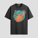 Playera urbana de anime y gaming ExtraLife MX, corte Standard Fit unisex ligero y transpirable en color Deep Black y Pure White, ropa de uso diario para gym y casual.