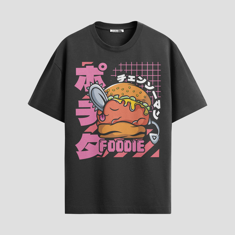 Playera urbana de anime y gaming ExtraLife MX, corte Standard Fit unisex ligero y transpirable en color Deep Black y Pure White, ropa de uso diario para gym y casual.