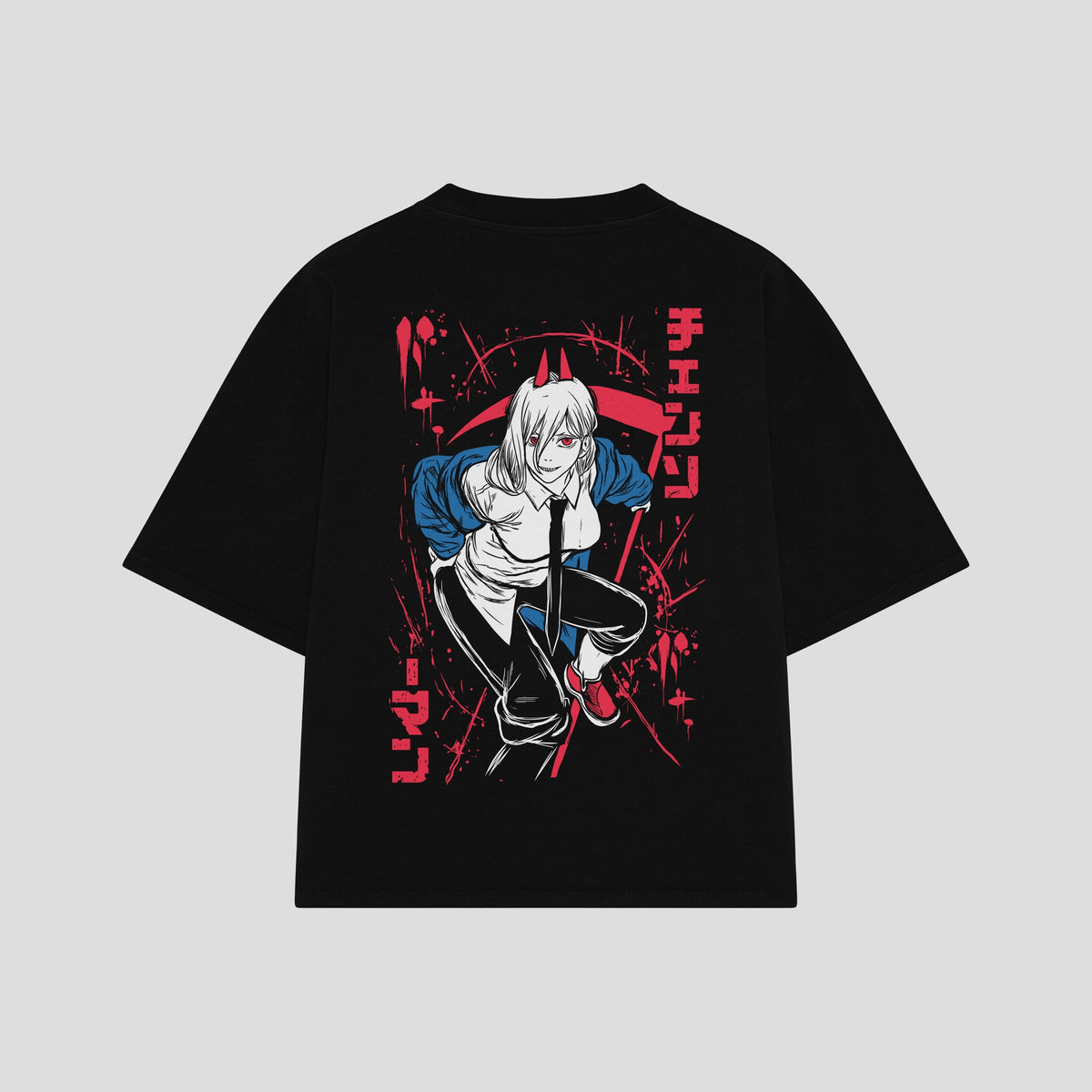 Playera streetwear premium de anime y gaming ExtraLife MX, corte oversized drop shoulder ligero y fresco en color Deep Black y Off-White, moda urbana mexicana de culto.