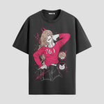 Playera urbana de anime y gaming ExtraLife MX, corte Standard Fit unisex ligero y transpirable en color Deep Black y Pure White, ropa de uso diario para gym y casual.