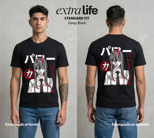 El Contrato Infernal | Sangre y Caos #00469 - Playera Standard Fit | Deep Black - Foto en modelo