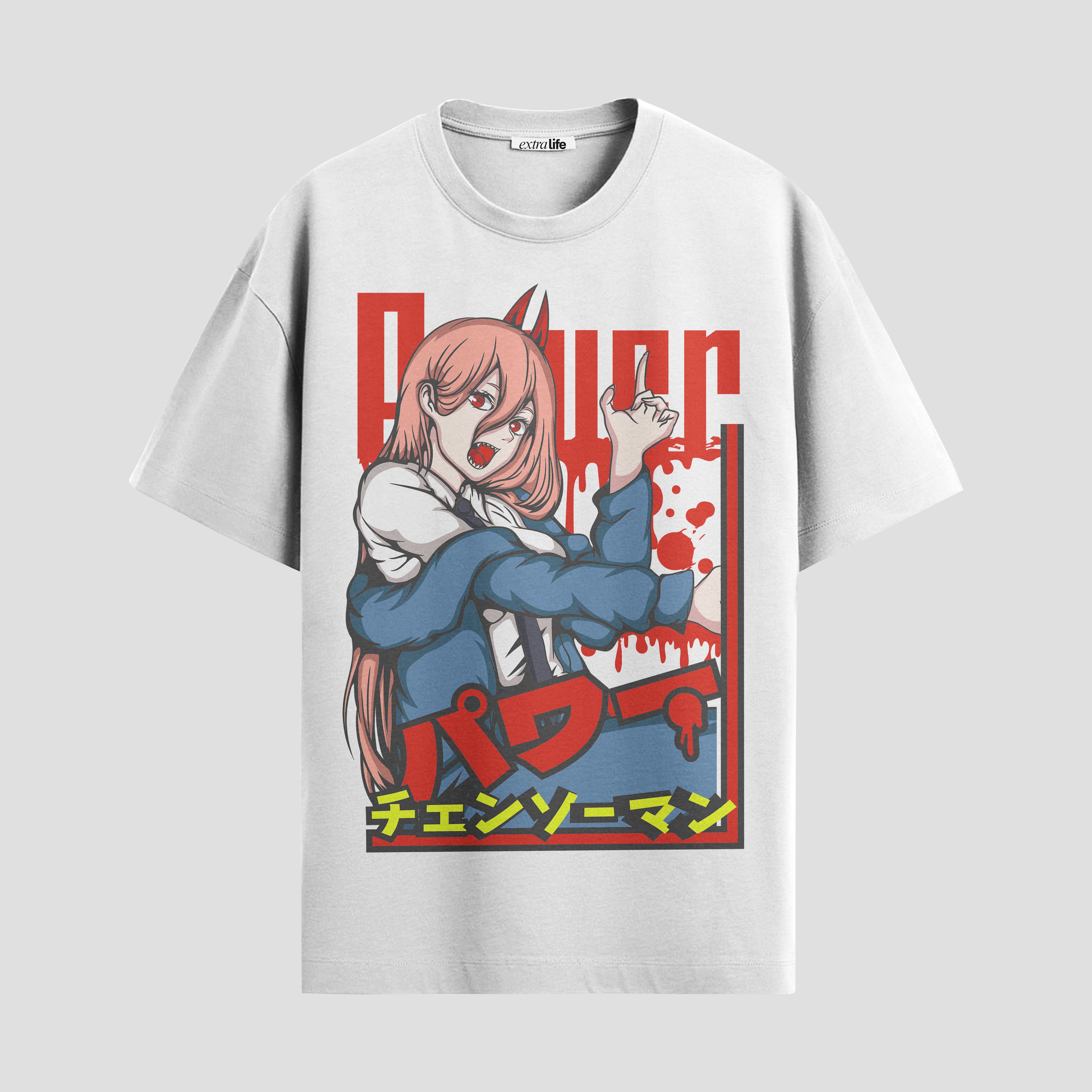 Playera urbana de anime y gaming ExtraLife MX, corte Standard Fit unisex ligero y transpirable en color Deep Black y Pure White, ropa de uso diario para gym y casual.