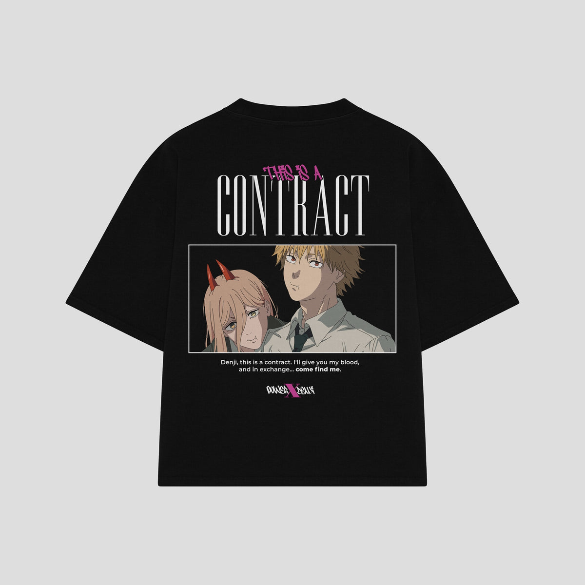 Playera streetwear premium de anime y gaming ExtraLife MX, corte oversized drop shoulder ligero y fresco en color Deep Black y Off-White, moda urbana mexicana de culto.