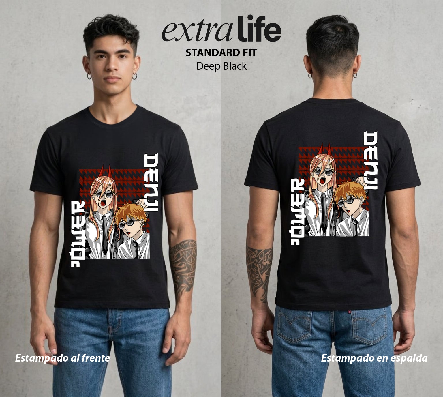 El Contrato Infernal | El Chico de la Sierra #00480 - Playera Standard Fit | Deep Black - Foto en modelo