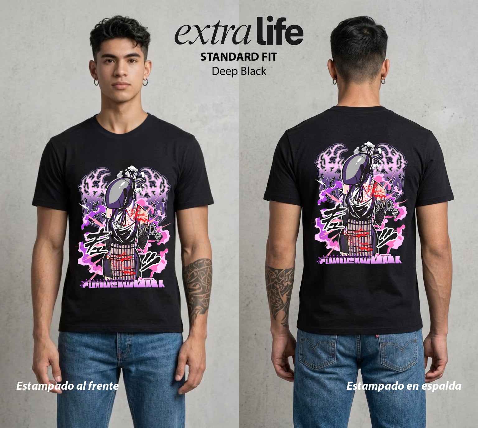 El Contrato Infernal | La Explosiva del Amor #00484 - Playera Standard Fit | Deep Black - Foto en modelo