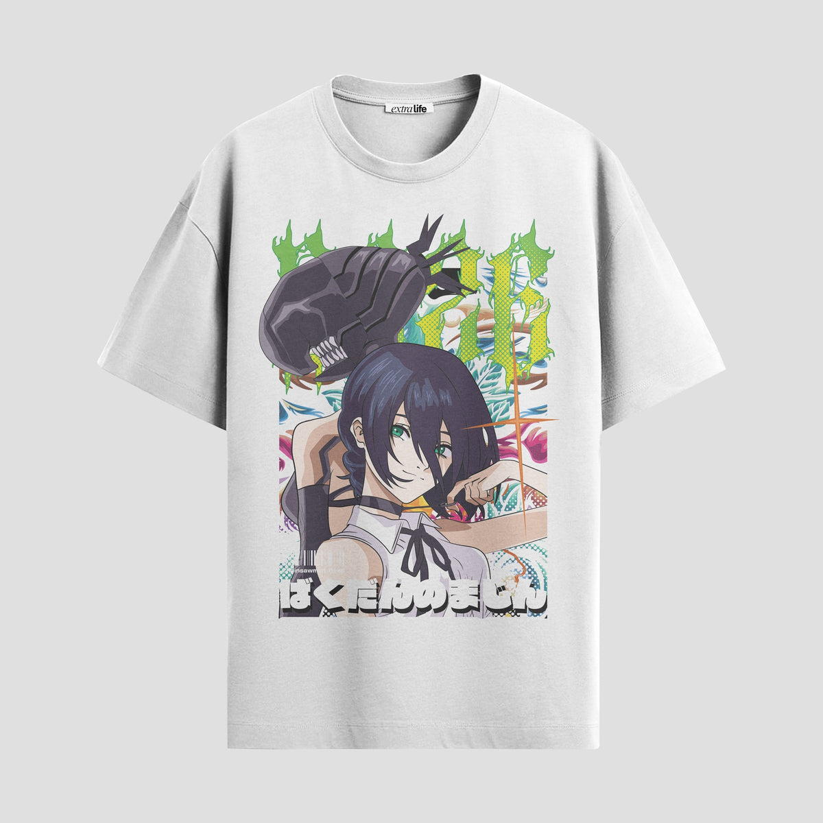 Playera urbana de anime y gaming ExtraLife MX, corte Classic Premium unisex ligero y transpirable en color Deep Black y Pure White, ropa de uso diario para gym y casual.