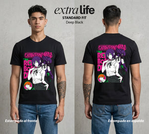 El Contrato Infernal | La Bomba Romantica #00487 - Playera Standard Fit | Deep Black - Foto en modelo