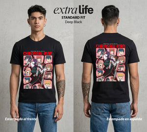 El Contrato Infernal | La Bomba Romantica #00490 - Playera Standard Fit | Deep Black - Foto en modelo