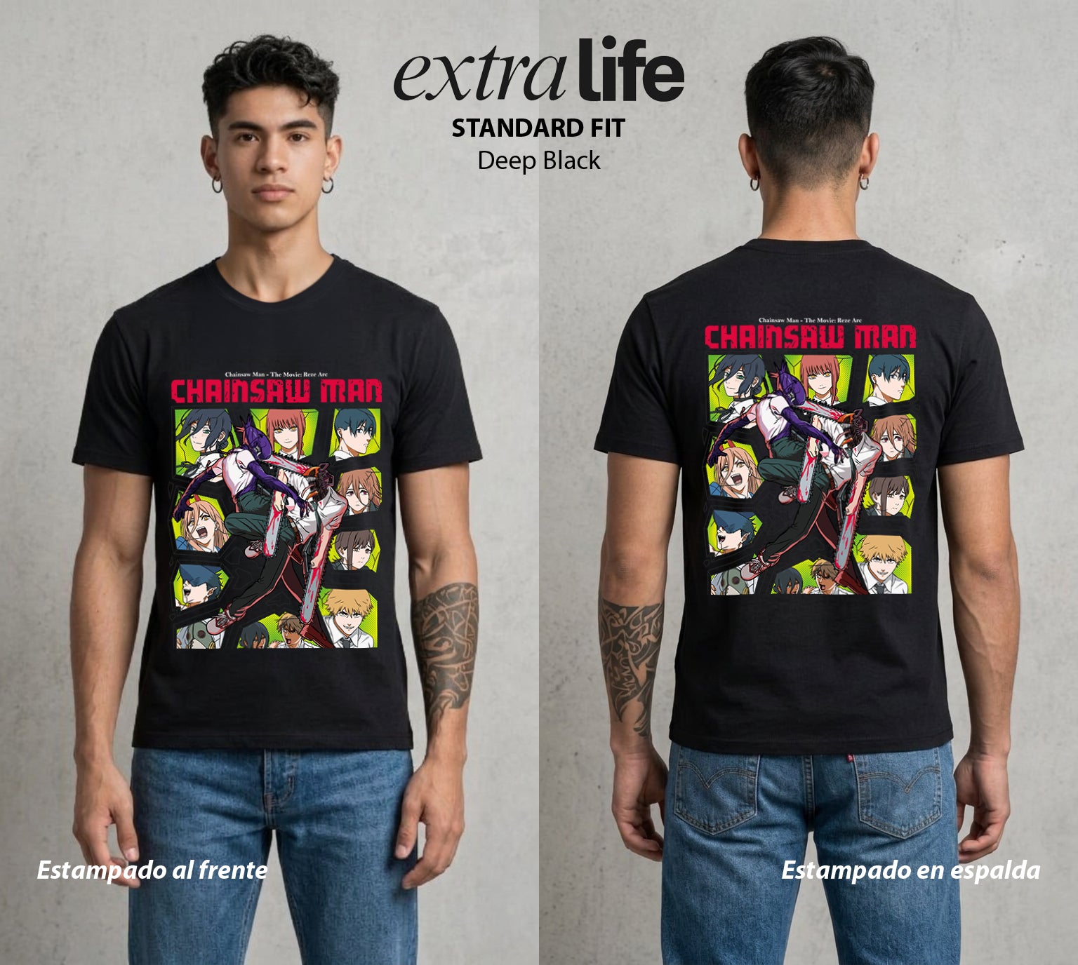 El Contrato Infernal | La Explosiva del Amor #00491 - Playera Standard Fit | Deep Black - Foto en modelo
