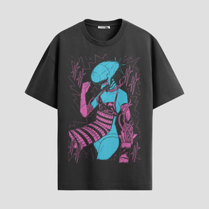 Playera urbana de anime y gaming ExtraLife MX, corte Standard Fit unisex ligero y transpirable en color Deep Black y Pure White, ropa de uso diario para gym y casual.