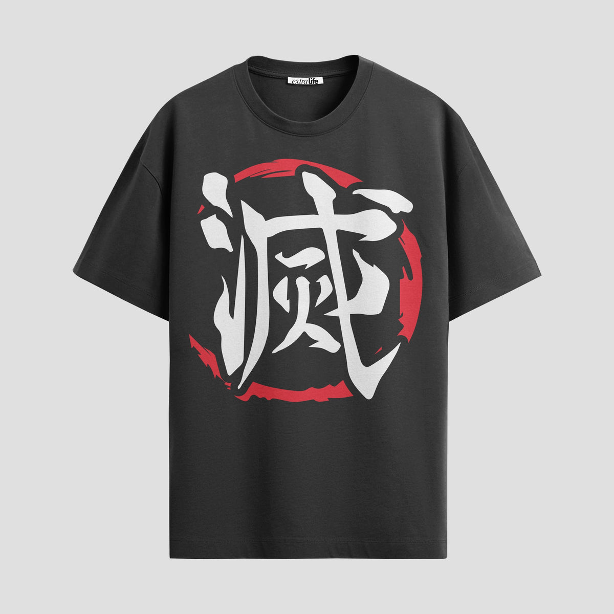 Playera urbana de anime y gaming ExtraLife MX, corte Classic Premium unisex ligero y transpirable en color Deep Black y Pure White, ropa de uso diario para gym y casual.