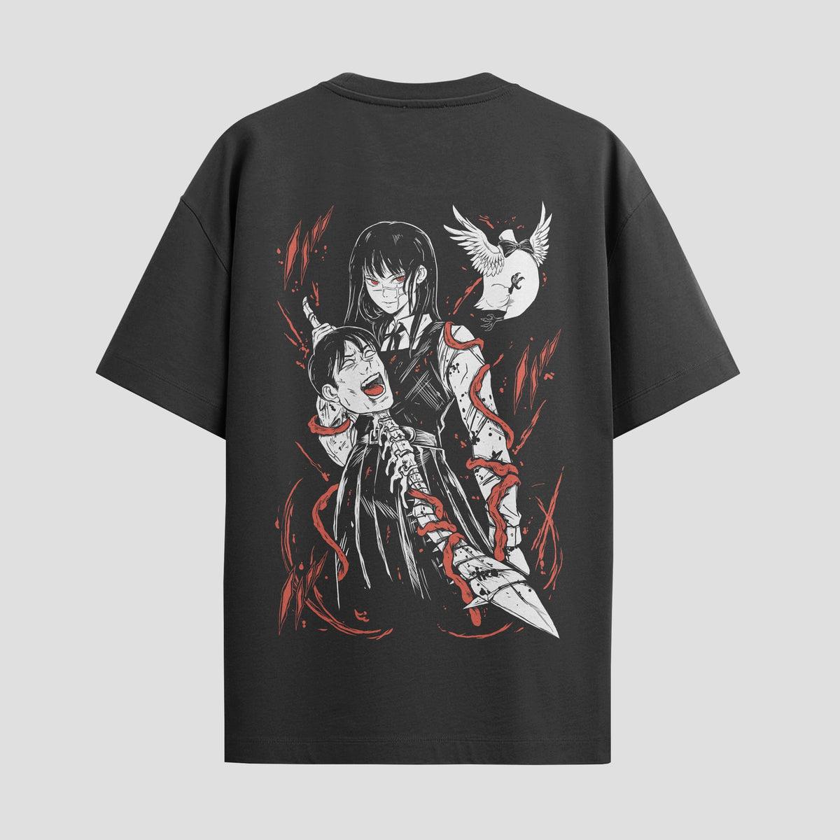 Playera urbana de anime y gaming ExtraLife MX, corte Classic Premium unisex ligero y transpirable en color Deep Black y Pure White, ropa de uso diario para gym y casual.