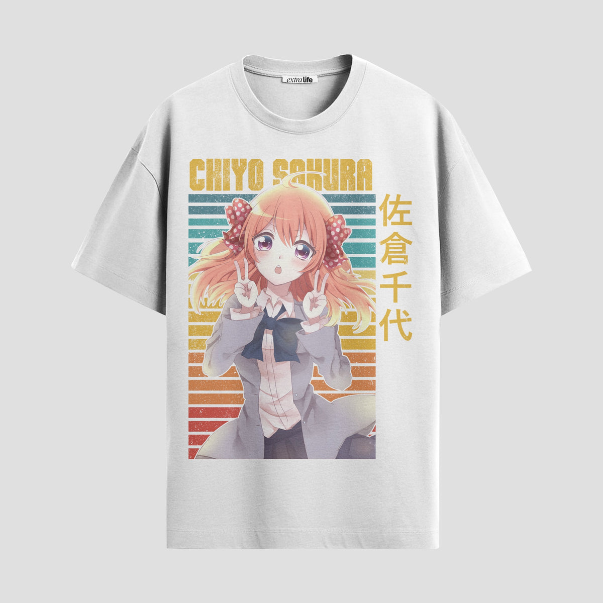 Playera urbana de anime y gaming ExtraLife MX, corte Classic Premium unisex ligero y transpirable en color Deep Black y Pure White, ropa de uso diario para gym y casual.