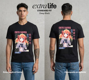 El Amor en el Manga | El Poder del Manga #00506 - Playera Standard Fit | Deep Black - Foto en modelo