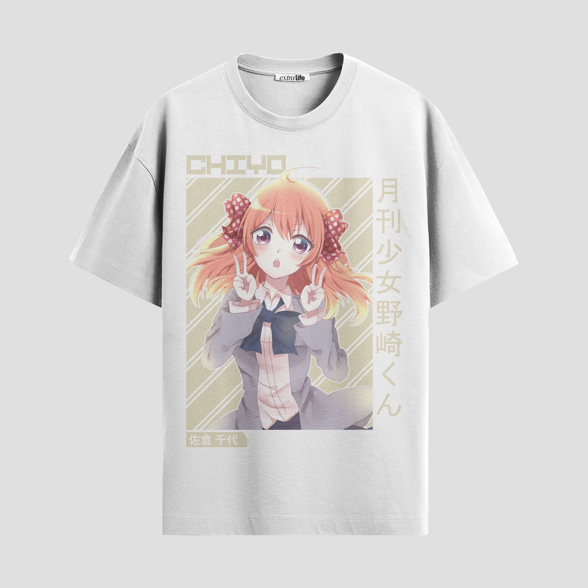 Playera urbana de anime y gaming ExtraLife MX, corte Classic Premium unisex ligero y transpirable en color Deep Black y Pure White, ropa de uso diario para gym y casual.