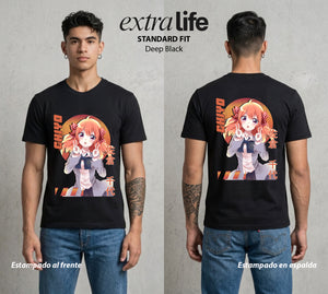 El Amor en el Manga | La Asistente del Mangaka #00509 - Playera Standard Fit | Deep Black - Foto en modelo