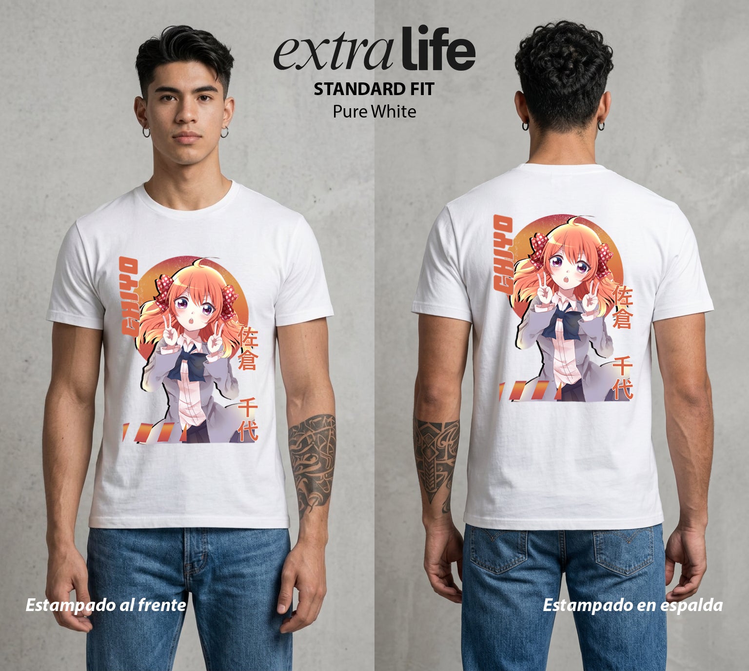 El Amor en el Manga | La Asistente del Mangaka #00509 - Playera Standard Fit | Pure White - Foto en modelo