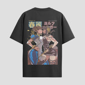 Playera urbana de anime y gaming ExtraLife MX, corte Standard Fit unisex ligero y transpirable en color Deep Black y Pure White, ropa de uso diario para gym y casual.
