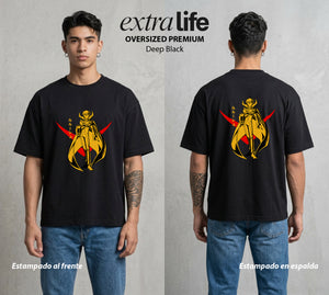 El Ojo del Rey | Code Geass Lelouch #00512 - Playera Oversized Premium | Deep Black - Foto en modelo
