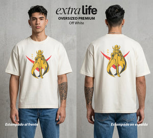 El Ojo del Rey | Code Geass Lelouch #00512 - Playera Oversized Premium | Off White - Foto en modelo