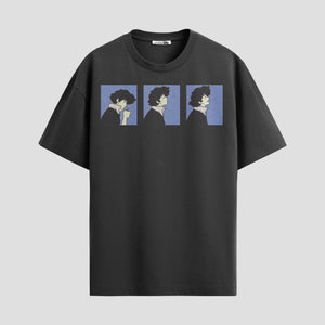 Playera urbana de anime y gaming ExtraLife MX, corte Standard Fit unisex ligero y transpirable en color Deep Black y Pure White, ropa de uso diario para gym y casual.