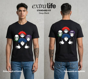 Vaqueros del Espacio | Los Cazadores del Cosmos #00520 - Playera Standard Fit | Deep Black - Foto en modelo
