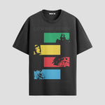 Playera urbana de anime y gaming ExtraLife MX, corte Standard Fit unisex ligero y transpirable en color Deep Black y Pure White, ropa de uso diario para gym y casual.