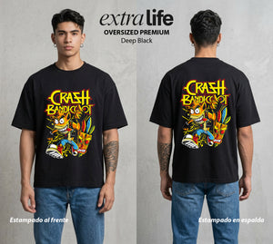 El Bandicot Salvaje | El Spin del Bandicot #00529 - Playera Oversized Premium | Deep Black - Foto en modelo